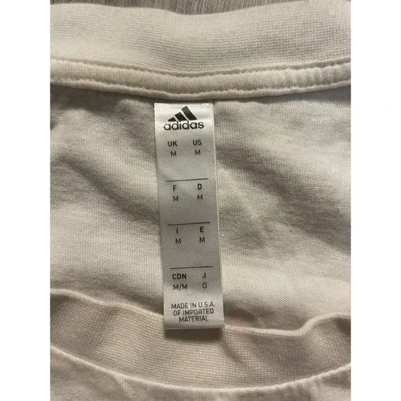 Adidas Mens Basketball STRIPE CREW Short Sleeve Graphic T Shirt Sz M Rare NBA - Picture 7 of 7